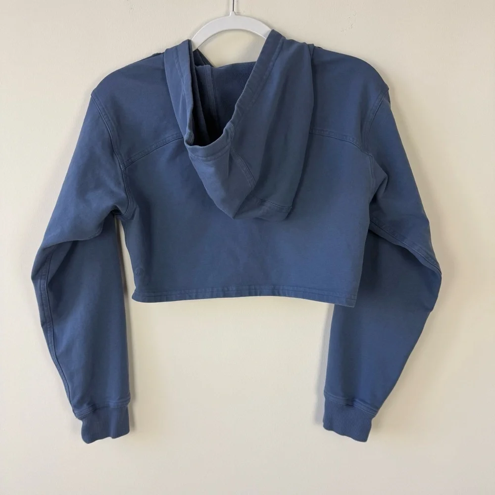 Lululemon All Yours Cropped Hoodie Blue